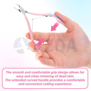 Professional Stainless Steel Cuticle Nipper with Pink Handle for Manicure Pedicure Feet Care-Durable & Portable <b>Nail</b> <b>Tool</b> - Product Image 4