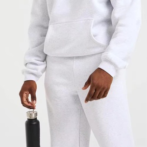New Design Relaxed Fit Oversized Wide Leg Sweatpants Men Solid Color Blank Heavyweight Baggy Sweatpants <b>Elastic</b> Hem Joggers Pant - Product Image 6