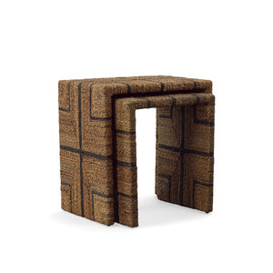 Juego de mesa de centro anidada de madera rústica Clarkstown, muebles decorativos - Product Image 3