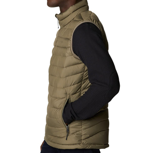 Chaleco con Capucha y Cremallera para Hombre, Informal, de Color Sólido, Ropa de Invierno, Cortavientos, Corte Regular, con Bolsillos Acolchados de Poliéster - Product Image 1