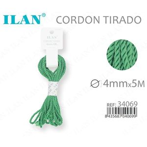 Cordoncino Verde Ilan 4mmx5M per Artigianato e Cucito - Product Image 1
