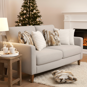 SOGA 6-<b>Piece</b> Decorative Pillowcase <b>Set</b> 45cm Elegant White Faux Fur Throw Pillows for <b>Sofa</b> Bedroom <b>3</b> Mixed Textured Luxury Covers - Product Image 6