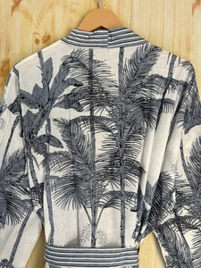 Bata Kimono de Algodón 100% Tejido con Estampado de Dibujos Animados para Mujer, Camisón de Verano Hecho a Mano, Cuello en V, Cintura Elástica, Largo Completo, Suave - Product Image 2