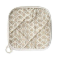 Sous-plat carré 100 % coton et lin, design classique, mignon, écologique, accessoires de cuisine résistants à la chaleur, avec poche en lin
