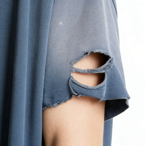 Men's Streetwear Tshirt Custom Logo Heavyweight 100% Cotton Oversize Plus Size Washed Vintage Distressed Cropped Boxy Fit 2026 - Product Image 2