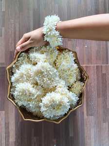 Pulsera de Flores Artificiales de Jazmín Blanco, Joyería para el Cabello, Ligera, Reutilizable, Recuerdo para Bodas, Fácil de Usar - Product Image 6