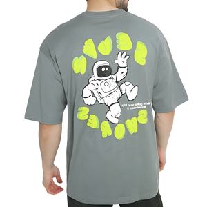 เสื้อยืดโอเวอร์ไซส์ผู้ชายผ้าฝ้าย 100% เนื้อหนา 260 กรัม พิมพ์ลาย DTG สไตล์เรโทร สตรีทแวร์ ลุคซักยืด เสื้อเปล่า - Product Image 5