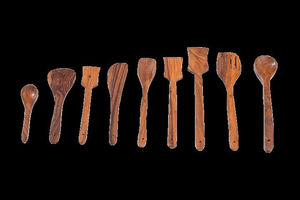 High Quality Organic Coconut Wood Cutlery Utensils Set with <b>Bamboo</b> <b>Straws</b> Eco-Friendly Wedding Cutlery Set - Product Image 2