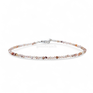 Natural <b>Red</b> Rutile Beaded <b>Bracelet</b> Faceted Round Gemstone Beads <b>Bracelet</b> Healing Crystal Jewelry for Women Handmade Gemstone - Product Image 2