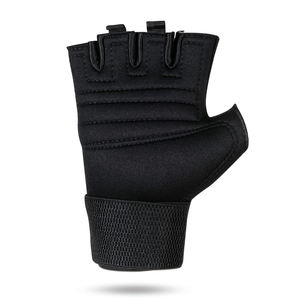 Guantes Deportivos Transpirables de Medio Dedo para Entrenamiento, Color Negro, para Levantamiento de Pesas, Ejercicio, Gimnasio, con Muñequera Ajustable - Product Image 5