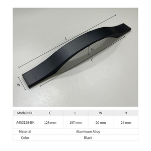 ลูกบิดมือจับอลูมิเนียมอัลลอยด์สีเงินแบบมินิมอลลิสต์สำหรับตู้ครัวลิ้นชักตู้เสื้อผ้าการประชุมเชิงปฏิบัติการ - Product Image 6