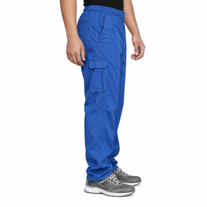 WESTMARK APPAREL INDUSTRY Pantalones Cargo para Hombre, Cintura Elástica, Color Azul Sólido, Múltiples Bolsillos, Corte Holgado, Transpirables, de Secado Rápido, Ropa de Trabajo de Algodón - Product Image 1