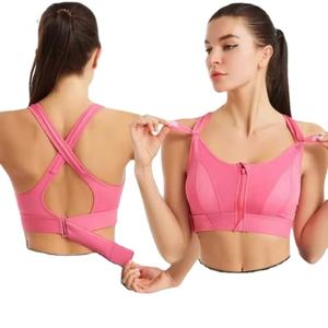 Venta al por mayor de logotipo personalizado de talla grande de las mujeres corriendo gimnasio Yoga sujetador Tops señoras Atlético entrenamiento Fitness Push up Sujetador deportivo - Product Image 1