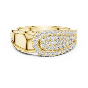 Bague en diamant rond cultivé en laboratoire THE ETERNAL SWIRL, sertie en or rose 18 carats, pour mariage, fiançailles, usage quotidien ou bureau, pour homme - Product Image 6