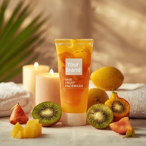 Nettoyant visage aux fruits biologiques 50 ml Emballage en tube Avec des ingrédients naturels Pour les peaux sujettes à l'acné Nettoyant quotidien doux - Product Image 5