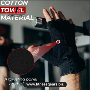 Gants de musculation demi-doigts avec sangle de poignet réglable, légers, séchage rapide, pour le sport et le cyclisme - Product Image 3