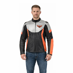 Chaqueta de cuero de primera calidad para motociclismo, chaqueta protectora para motociclistas, chaqueta de cuero vacuno para hombres - Product Image 2