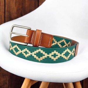 Ceinture polo unisexe en cuir, artisanale, durable, cousue, pour l'extérieur, décontractée, inspirée de l'équitation, de qualité supérieure, au look classique, ajustable, confortable et au design soigné. - Product Image 1