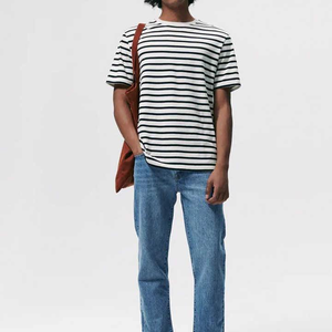 Camiseta de Moda Urbana para Hombre, Algodón, Casual, Manga Corta, Holgada, Estilo Urbano, Verano, Venta al Por Mayor, Directo de Fábrica OEM - Product Image 2