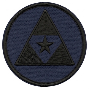 Parche Triangular Iónico Plateado Blanco, Insignia Redonda Azul Bordada Personalizada, Regalia Masónica, Uniforme Fraternal Masónico, Para Coser - Product Image 5