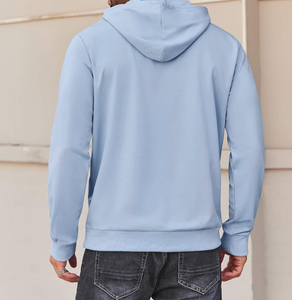 Sweat-shirt à capuche en molleton épais pour homme, 100% coton, anti-boulochage, avec poche, coupe classique, décontracté pour l'hiver - Product Image 5