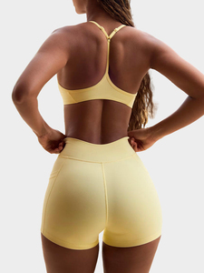 Women's Breathable High Support Seamless Polyester/Cotton Sports Bra 2-Piece Set for Yoga Fitness OEM Manufacturer Wholesale - Product Image 2