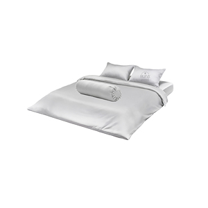 Ensemble de housse de couette en bambou en vrac, couleur gris clair uni, 300TC 60S, fibre naturelle premium, lisse, rafraîchissant, écologique - Product Image 6