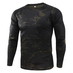 เสื้อยืดแขนยาวลายพรางแบบกำหนดเองสำหรับผู้ชาย แห้งเร็ว รุ่นใหม่สำหรับฤดูใบไม้ร่วง เสื้อสำหรับกิจกรรมกลางแจ้ง กีฬา เดินทาง ฝึกยุทธวิธี ล่าสัตว์ - Product Image 3