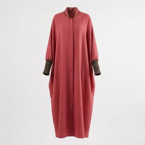 ชุดเดรสผู้หญิงแบบใหม่ สไตล์มุสลิม อบายะ อิสลาม คอตั้ง แขนยาว ทรงสวิงใหญ่ กระโปรงยาวแบบคาฟตัน แฟชั่น - Product Image 1