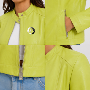 Chaqueta de cuero para mujer con un estilo elegante, acabado premium y ajuste cómodo, ideal para viajes, trabajo y reuniones informales. - Product Image 6