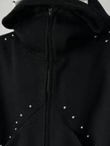 Sudaderas con Pedrería Estilo Bling para Hombre, Venta al Por Mayor, Color Personalizado, Cómodas y Transpirables, Sudadera con Cierre para Moda Urbana - Product Image 3
