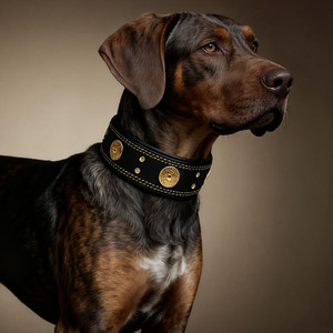 Luxury Leather <b>Braided</b> Dogs pet Collars providing comfort strength and fashionable everyday wear for sale in low price - Product Image 1
