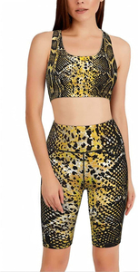 Ensemble de yoga pour femmes en spandex et nylon, très vendu, vêtements de sport et de fitness, ensemble 2 pièces sans couture, short de yoga pour femmes - Product Image 2