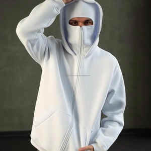 Pasamontañas con logotipo personalizado al por mayor, sudaderas con capucha de moda urbana para hombre - Product Image 2