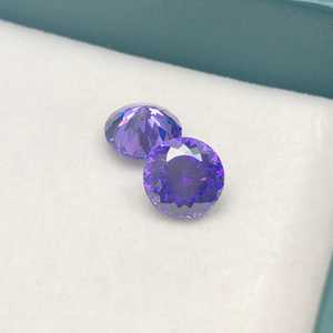 Pierre précieuse synthétique scintillante en zircon cubique taillée en forme de nid rond pour la fabrication de bijoux et de bijoux fantaisie - Product Image 6