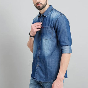 Modern Fashion 100% Cotton Breathable <b>Jeans</b> <b>Shirt</b> Durable Stitching Smart Look <b>for</b> <b>Men</b> Winter Wear - Product Image 2