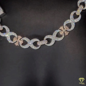 Fashion <b>Infinity</b> Link Chain Moissanite Diamond in 925 Sterling Silver Iced Out Hip Hop Bling Necklace Luxury Jewelry Men Women - Product Image 3