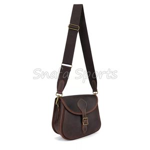 Sacs de téléphone portable en cuir véritable personnalisés, sac banane tactique d'extérieur, sacs de ceinture en cuir Crazy Horse, sacs banane en cuir de vachette pour hommes - Product Image 5