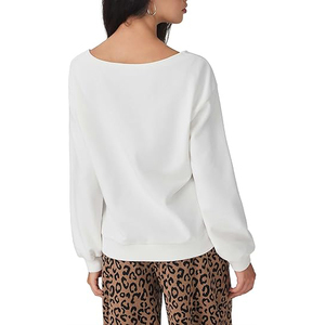 Sudadera de Mujer, Cuello Redondo, Algodón, Ligera, Transpirable, Felpa Francesa, Estilo Vintage Lavado, Prenda Esencial para el Día a Día - Product Image 4