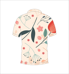เสื้อเชิ้ตพิมพ์ลายดอกไม้สไตล์ฮาวายสีเบจแบบกำหนดเอง ผ้าโพลีเอสเตอร์ แขนสั้น ปกคอพับ ระบายอากาศได้ดี - Product Image 2