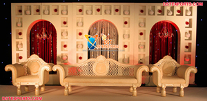 Décor de mariage moderne avec des murs de bougies, décoration de mariage unique, murs de bougies pour la réception, scène romantique avec des murs de bougies - Product Image 2