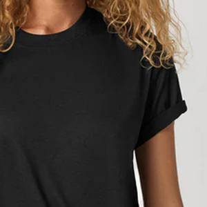 Camiseta de Cuello Redondo para Mujer, Estilo Minimalista y Elegante, Suministro al por Mayor, Tela Suave y Transpirable / Top Básico Informal de Verano con Logotipo Personalizado 2026 - Product Image 4