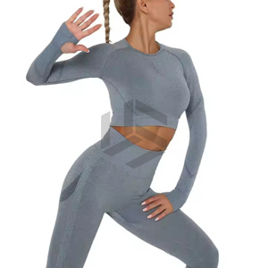 Unique Style Comfortable Eco-Friendly Breathable Solid Women Yoga Set Best Selling <b>Light</b> Weight 2-Piece Sleeveless Front Logo - Product Image 6