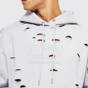 เสื้อฮู้ดดี้สไตล์พ็อกเก็ต ผ้าคอตตอนผสม ดีไซน์เท่ห์ ทรงสวย ขายดี สินค้ามาใหม่ ใส่สบาย เสื้อฮู้ดดี้สไตล์ดิสเทรส - Product Image 6