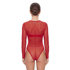 Women <b>Sheer</b> Mesh <b>Bodysuit</b> Long Sleeve Crew Neck High Waist See Through <b>Bodysuit</b> Clubwear Tummy Control <b>Sheer</b> Mesh <b>Bodysuit</b> Women - Product Image 5