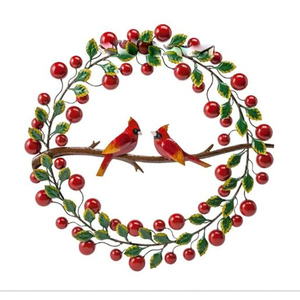 Guirlande suspendue en métal doré à motif feuillage pour la décoration des fêtes de Noël, faite à la main, vierge pour sublimation - Product Image 3