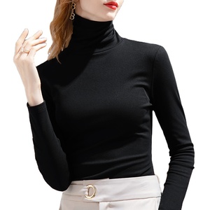 Camiseta de Manga Larga Informal de Punto Jersey Cálida para Otoño e Invierno para Mujeres Adolescentes de Talla Grande - Product Image 1