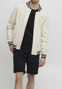 Veste universitaire pour homme sur mesure de qualité supérieure, col et poignets côtelés, style classique de baseball universitaire - Product Image 3