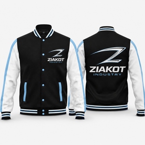 เสื้อแจ็คเก็ตวาร์ซิตี้ผู้ชาย ZIAKOT สีดำ ขาว เขียว พิมพ์ลายตัวอักษร สไตล์ Preppy ปกคอพับ ทรงปกติ ผ้าโพลีเอสเตอร์ เหมาะสำหรับใส่ในฤดูใบไม้ร่วง - Product Image 5