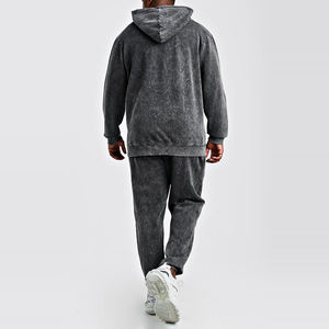 Ropa para Hombre, Ropa Deportiva para Exteriores, Chándal con Lavado Ácido, Cómodo y Suave de Algodón para Invierno, con Pantalones Cargo, Conjunto Personalizado con Lavado Ácido - Product Image 2